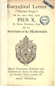 Cover of: On the doctrines of the modernists