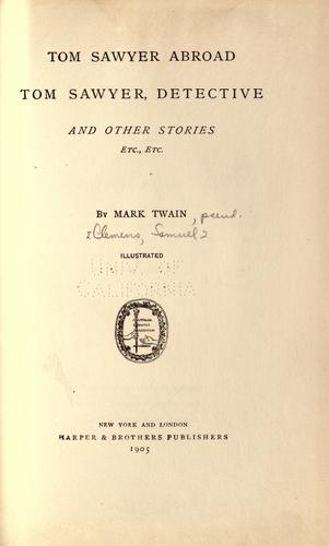 Tom Sawyer abroad by Mark Twain