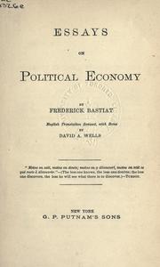 Cover of: Essays on political economy by Frédéric Bastiat