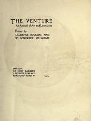 Cover of: The venture: an annual of art and literature