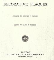 Cover of: Decorative plaques