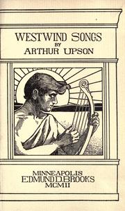 Cover of: Westwind songs by Arthur Upson