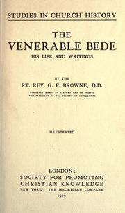 Cover of: The Venerable Bede, his life and writings