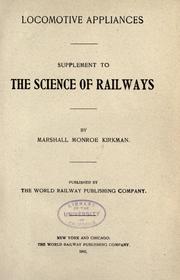 Cover of: Locomotive appliances: supplement to The science of railways