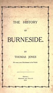 Cover of: The history of Burneside.