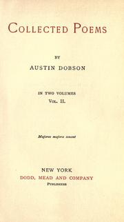 Cover of: Collected poems by Austin Dobson