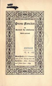 Cover of: Prose fancies. by Richard Le Gallienne