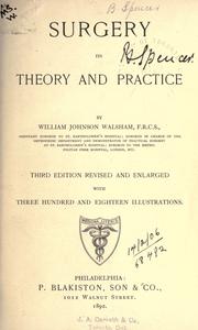 Cover of: Surgery: its theory and practice.