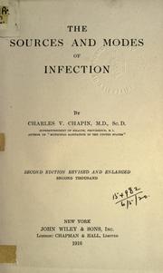 Cover of: The Sources and Modes of Infection by Charles V. Chapin