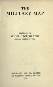 Cover of: The military map by Maxwell, Gerald