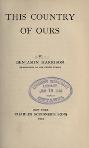 Cover of: This country of ours by Harrison, Benjamin