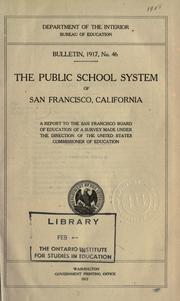 Cover of: The Public school system of San Francisco, California by 