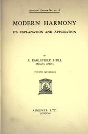 Cover of: Modern harmony: its explanation and application.