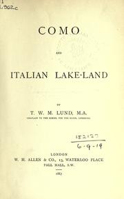 Cover of: Como and Italian lake-land.