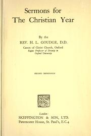 Cover of: Sermons for the Christian year