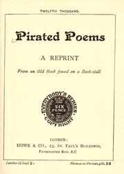 Pirated poems by Martin, Edward Sandford