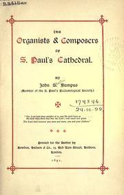 Cover of: The organists & composers of St. Paul's Cathedral. by John S. Bumpus