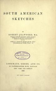 Cover of: South American sketches by Crawford, Robert