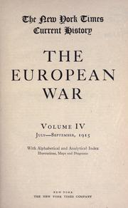 Cover of: The New York times current history: the European war.