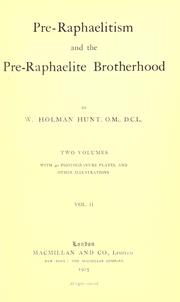 Cover of: Pre-Raphaelitism and the pre-Raphaelite brotherhood