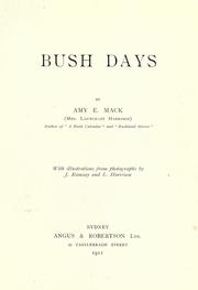 Cover of: Bush days