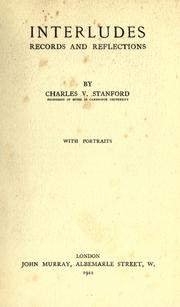 Cover of: Interludes by Charles Villiers Stanford, Charles Villiers Stanford