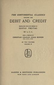 Cover of: Debit and credit by Gustav Freytag