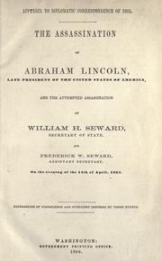 Cover of: The assassination of Abraham Lincoln by United States. Department of State.