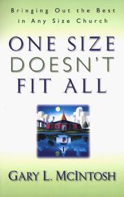 Cover of: One Size Doesnt Fit All: Bringing Out the Best in Any Size Church