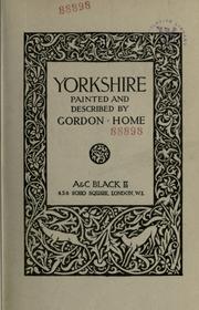 Cover of: Yorkshire, painted and described