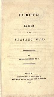 Cover of: Europe: lines on the present war.