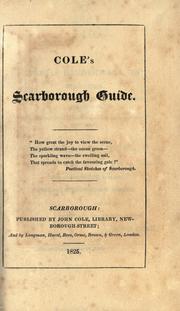 Cover of: Cole's Scarborough guide.
