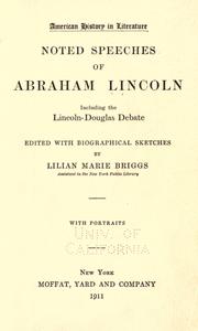 Cover of: Noted speeches of Abraham Lincoln by Abraham Lincoln