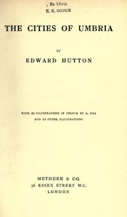 Cover of: The cities of Umbria by Hutton, Edward