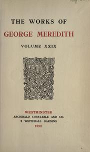 Cover of: The works of George Meredith. by George Meredith, George Meredith