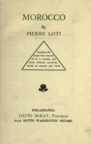 Cover of: Morocco by Pierre Loti, Pierre Loti