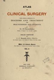 Cover of: Atlas of clinical surgery: with special reference to diagnosis and treatment for practitioners and students