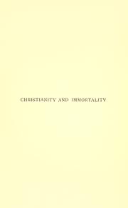 Cover of: Christianity and immortality