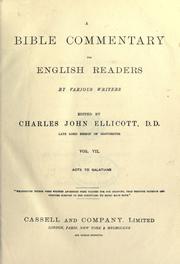 Cover of: A Bible commentary for English readers by C. J. Ellicott