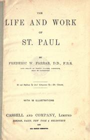 Cover of: The life and work of St. Paul by Frederic William Farrar