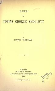 Cover of: Life of Tobias George Smollett. by David Hannay, David Hannay