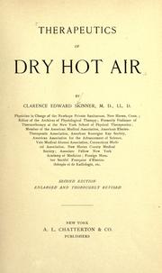 Therapeutics of dry hot air by Clarence Edward Skinner