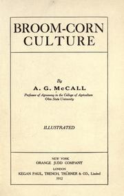 Broom-corn culture by A. G. McCall