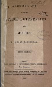 Cover of: A synonymic list of all the British butterflies and moths. by Henry Doubleday