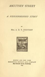 Cover of: Ascutney street by Adeline Dutton Train Whitney