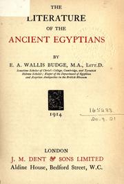 Cover of: The literature of the ancient Egyptians by Ernest Alfred Wallis Budge