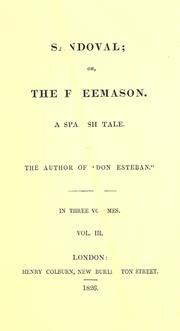 Cover of: Sandoval: or, the freemason