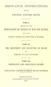 Cover of: Ordnance instructions for the United States Navy by United States. Navy Dept. Bureau of Ordnance