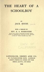 Cover of: The heart of a schoolboy by Jack Hood