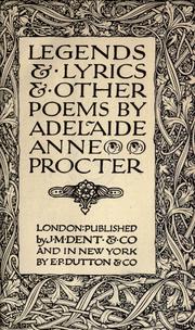 Cover of: Legends & lyrics & other poems.